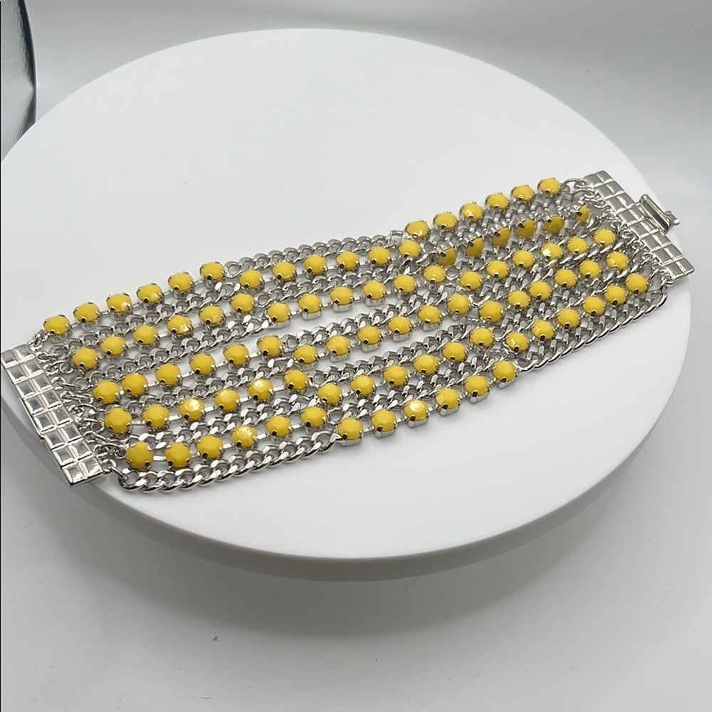 1356. Cars New York Yellow and Silver Women's Bracelet